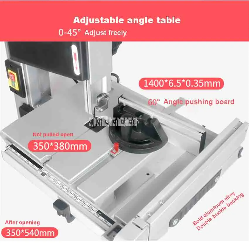 D9S 9 Inch Woodworking Band-Sawing Machine Wood Cutting Saw Blades Power Tools Household Mini Table Saws 220 V 500 W 15 m/s