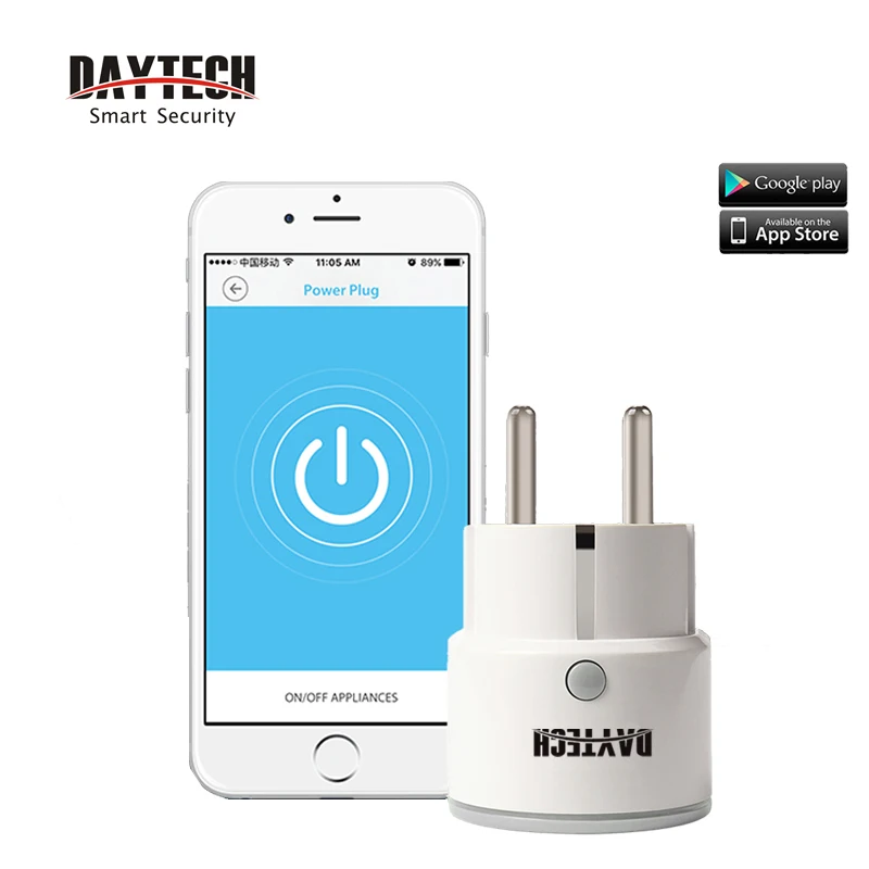 

DAYTECH WiFi Smart Plug Wireless Outlet Smart Timing Socket Adapter EU Plug Free APP Outlet Remote Control for iOS Android