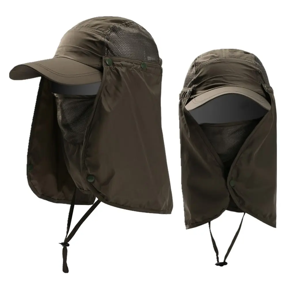 

Outdoor Hiking Camping UV Protection Face Neck Cover Fishing Cap Fishing Sun Protection Cap Neck Face Hat Wide Brim