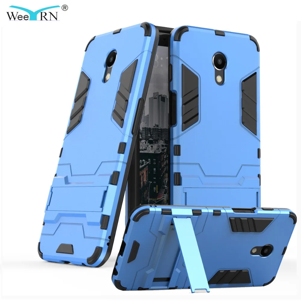 

WeeYRN Armor Hard Stand Case Meizu M5S / Meizu M5C Luxury Case Heavy Duty Protection Hybrid Cover For Meizu M6 M6S Fundas Coque