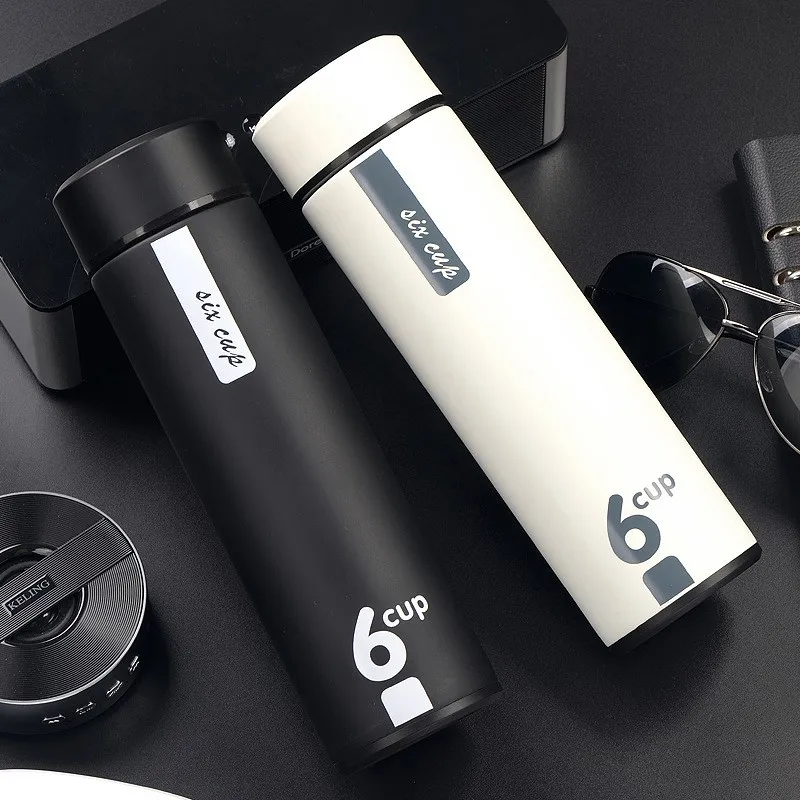 

500ML Thermos Creative Vacuum Flask Fashion Stainless Steel Vacuum Stainless Steel Water Cup Business Portable Tea Cup