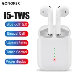 GONOKER СПЦ Bluetooth наушники 5,0 беспроводной гарнитура Touch управление беспроводные наушники Binaual вызова Air для Iphone samsung Android