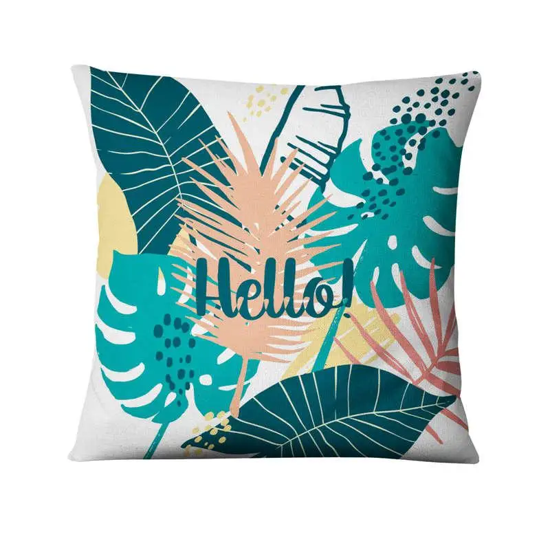 Romantic Summer Style Printed Pillowcase Enjoy Paradise Cushion Decorative Pillows Home Decor Sofa Throw Pillow 45*45 