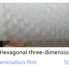 50in* 50 м 3d маленький шестиугольный текстура трехмерный холодная lamintion Плёнки ролл с самоклеющиеся
