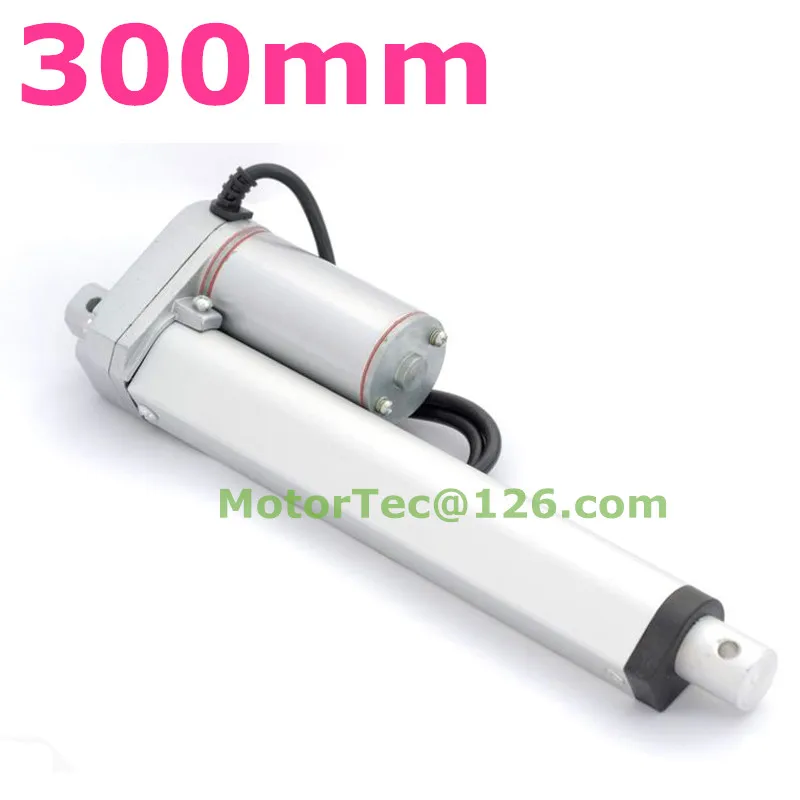 Atuador Elétrico 300 mm Velocidade de 100 mm s 1600n 160kg Capacidade de Carga Alta Velocidade 12v e 24v Atuador Linear