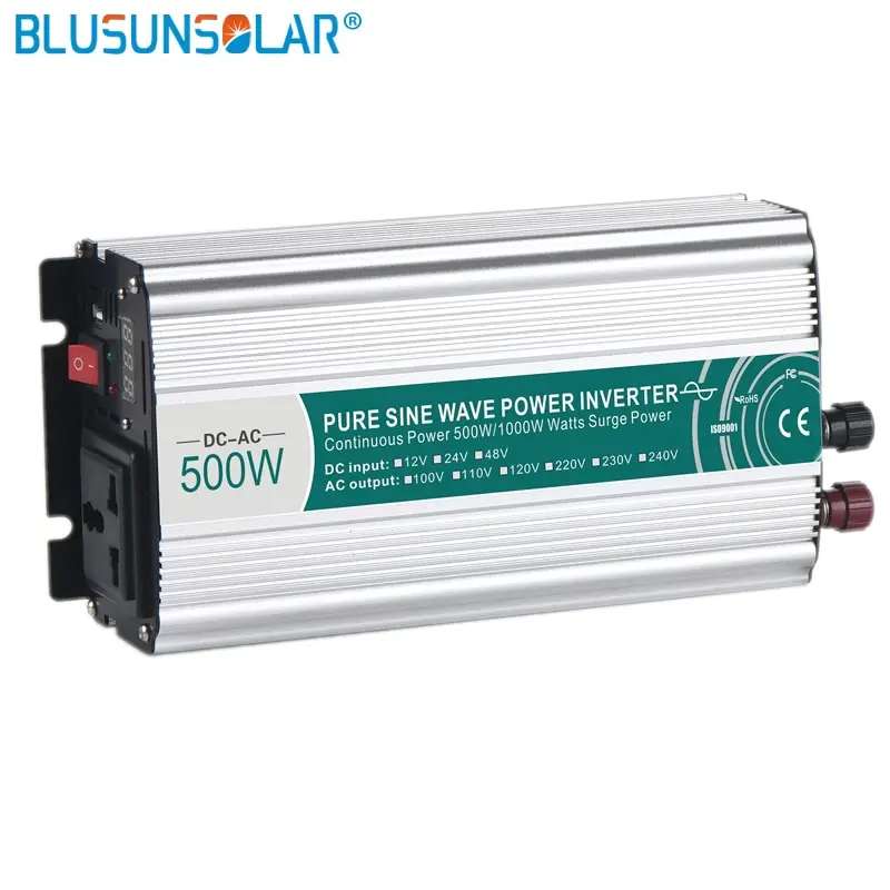 DC/AC 500W DC12v/24 v чистый вход Синусоидальная волна инвертирующий усилитель мощности переменного тока для адаптера переменного 110V 220V 50/60hz инвертор немодулированного синусоидального сигнала