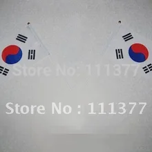 Маленькие Национальные флаги южнокорейские флаги с шестом 14*21 см, используемые в офисе, настольный, фестиваль, Национальный день