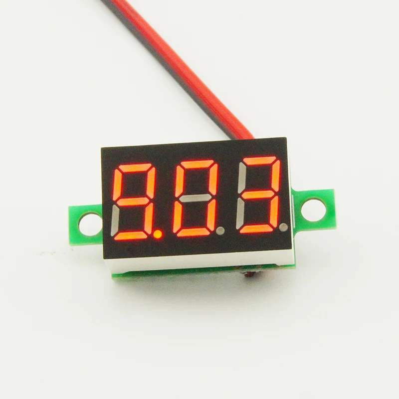 

0.36 Inch 4-30V Mini LED Digital Voltmeter Red Panel Voltage Meter Digit Display Adjustment Voltmeter