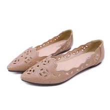 

SKT222-4 Europe and US style Hollowed out pattern Embroidery Sharp head Flat shoes Comfortably and softness Casual shoes