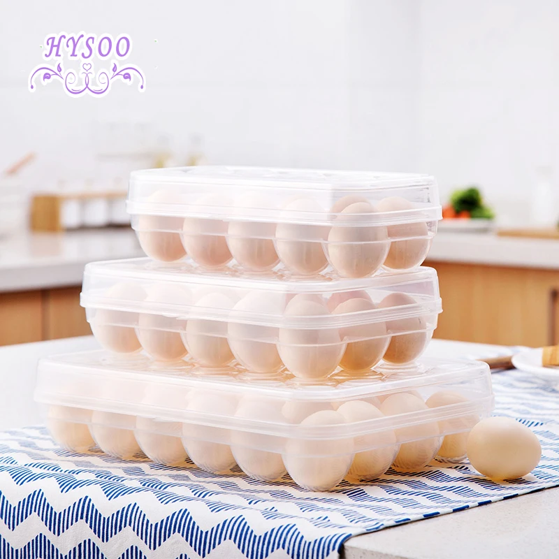 

Fridge Transparent Egg Box Egg Storage Box Fresh Box Egg Shelf HYSOO