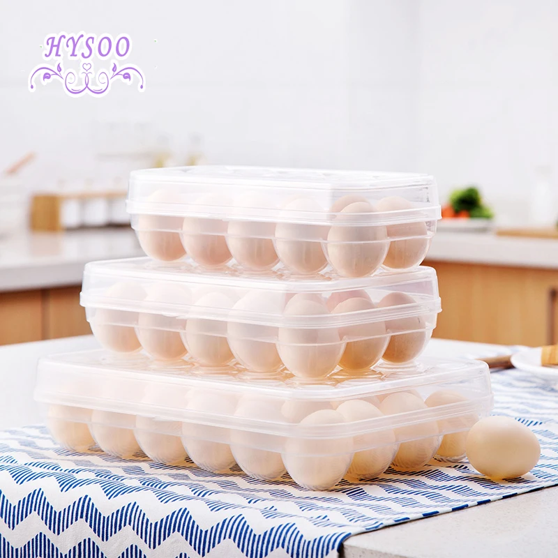 Kitchen Egg Storage box organizer frigorifero memorizzazione Egg 15 uova organizzatore contenitore di stoccaggio Egg rack e ripiano 1# Blue 