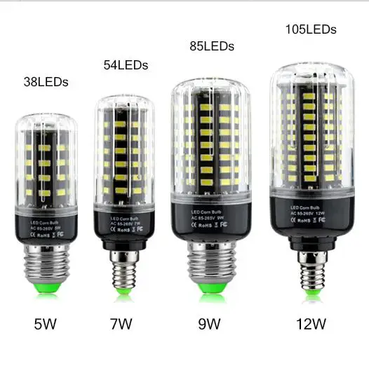 Светодиодная лампа SMD 5736 E27 LED s светильник Вт 5 7 9 12 15 Вт|Светодиодные лампы и