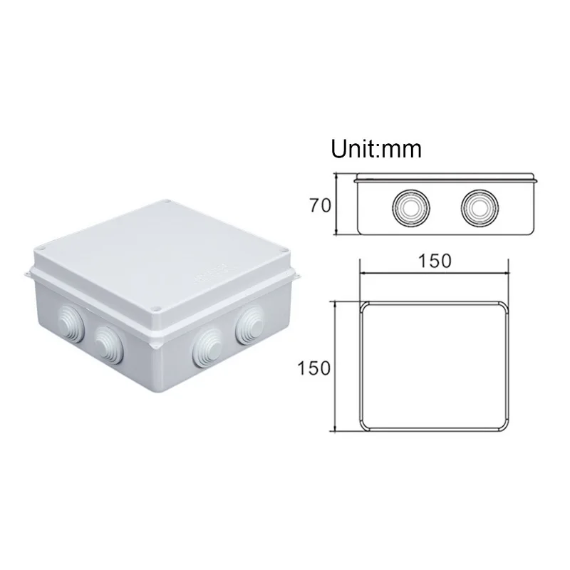 1 шт. ABS пластик IP65 водонепроницаемый распределительная коробка DIY открытый Крытый универсальный Электрический проект корпус кабель