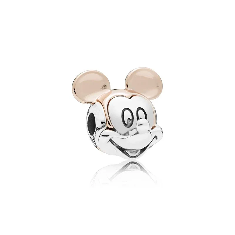 

925 Sterling Silver Beads Cartoon Mouse Portrait Charm Beads for Jewelry Making fit Original Pandora Bracelets Women DIY Jewelry