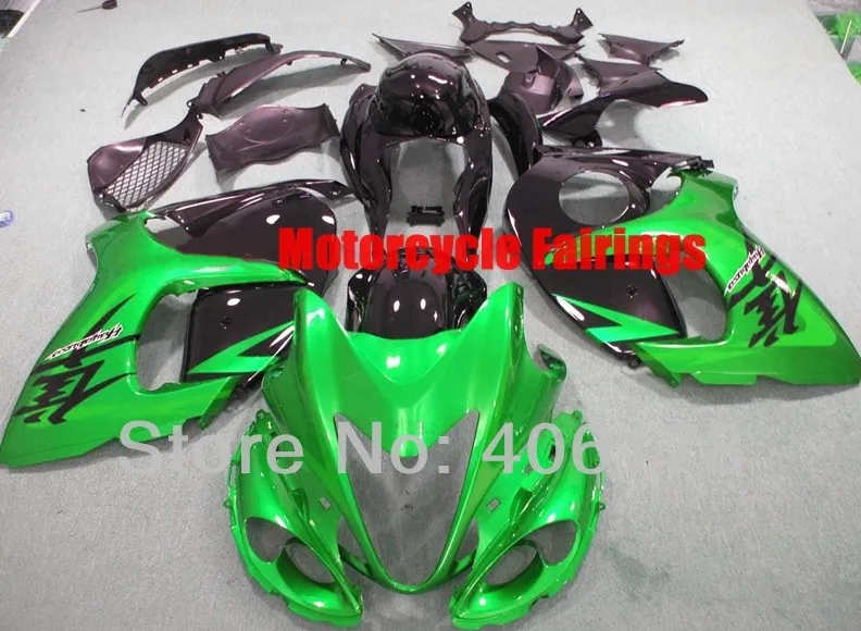 

GSXR1300 08-16 Bodywork Fairing For GSX-1300 Hayabusa 2008-2016 Green and Black Fairing (Injection molding)