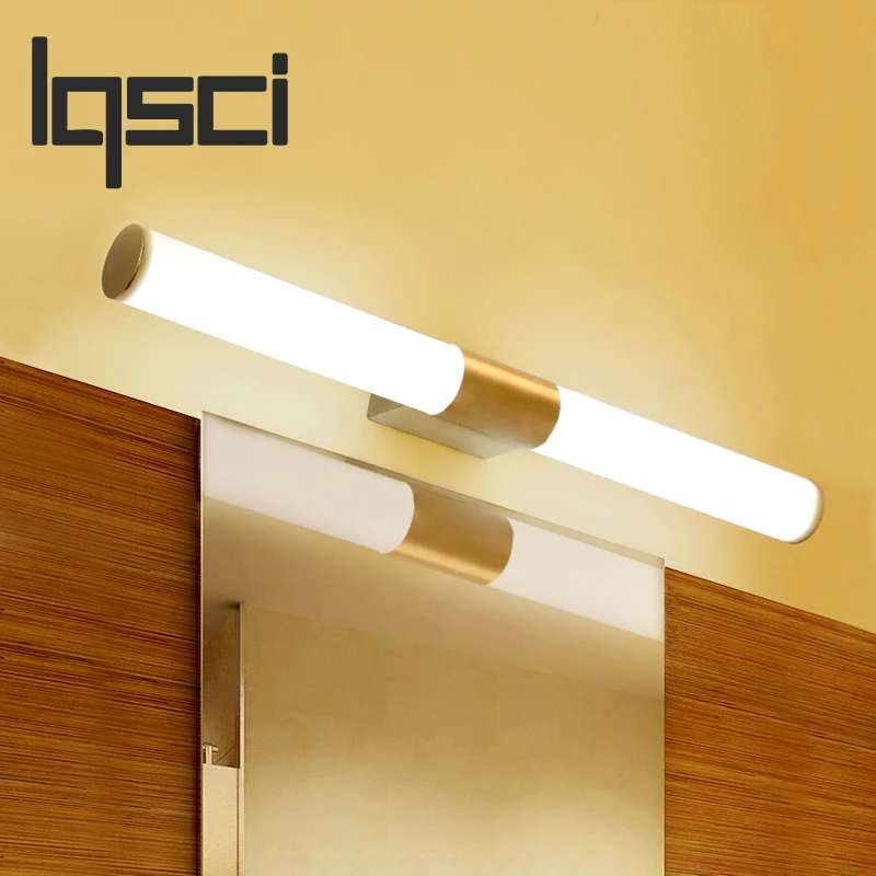 

LQSCI LED Wall lamps AC85-265V bathroom mirror light Waterproof 12W 16W 22W LED tube Modern Wall lamp Bathroom Lighting BD71