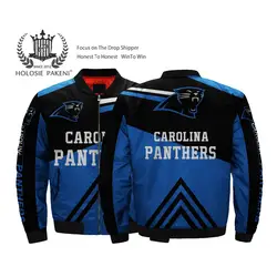 Дропшиппинг, мужская куртка с 3D-принтом Carolina Panthers, ковбойская куртка-бомбер, пальто, костюм, куртка с 3D-принтом, MA-1