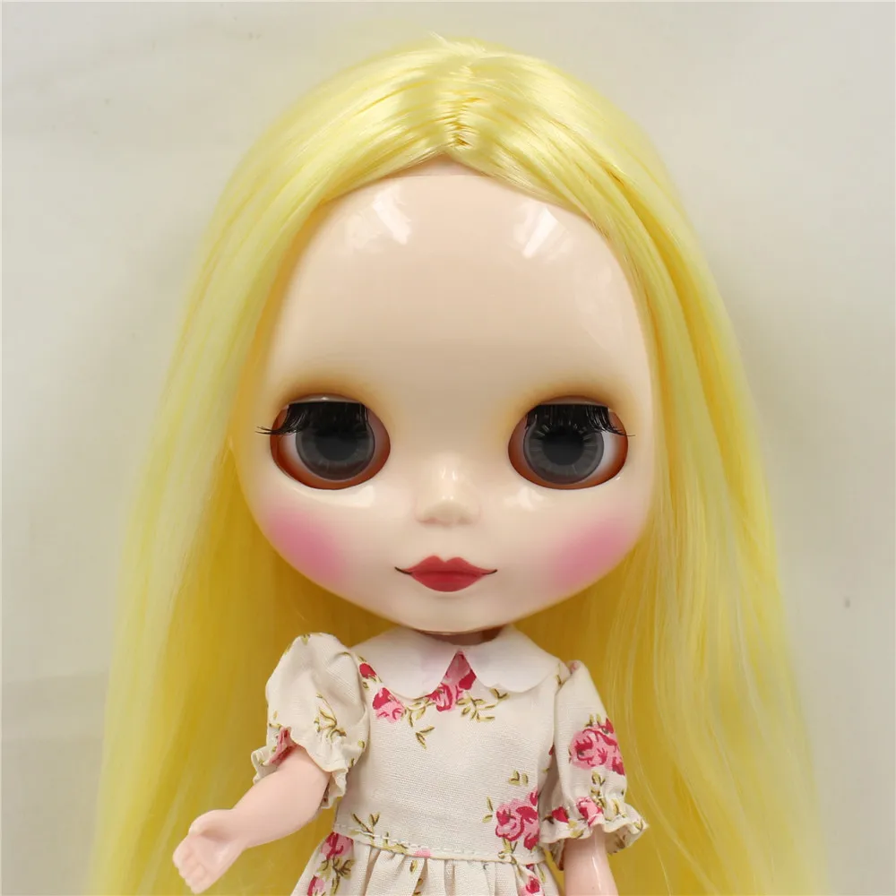 

Free shipping Nude Factory Blyth Doll BLQM366 Yellow hair centre part white skin Neo