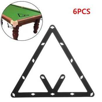 

6 Pcs Magic Ball Rack Billiards Ball Rack Positioning Table Sticker Template Snooker Billiard Accessory black