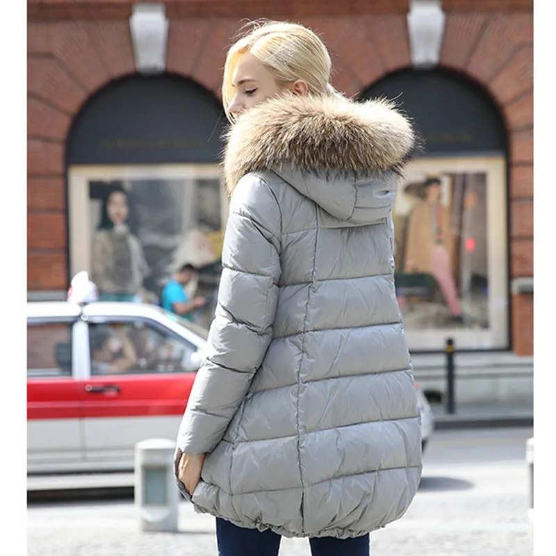 2018 New Quality Down Jacket Plus Size Women Winter Down Coats With Real Fur Hood Winter Parkas Casacos Femininos