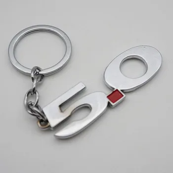 

50 Pieces Chrome Metal 5.0 Car Key Rings Key Chain Metal 5.0 Keychains Stylings for Explorer Mustang Escort Kuga Fiesta