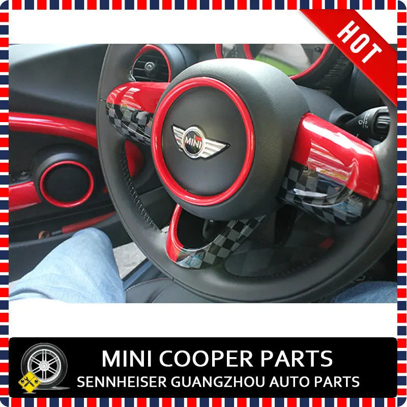 Фирменная Новинка ABS Материал УФ-защитой JCW Стиль без-многофункциональный руль Обложка для Mini Cooper f55-f56(3 шт./компл