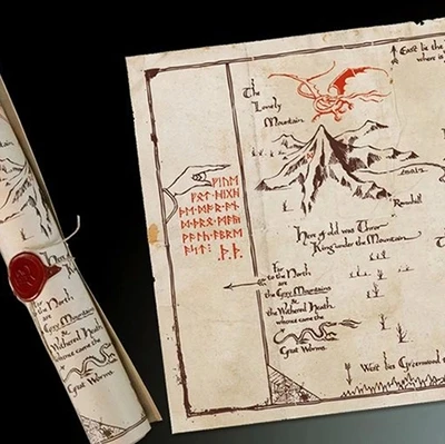 Горячая Распродажа, высокое качество, Постер Hobbit, карта средней земли, карта Саурона, карта сокровища, карта Властелина Колец
