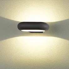 Европейский современный минималистский творческая водонепроницаемый открытый настенные светильники светодиодные Открытый стеной сад Терраса вверх и вниз LED крыльцо света