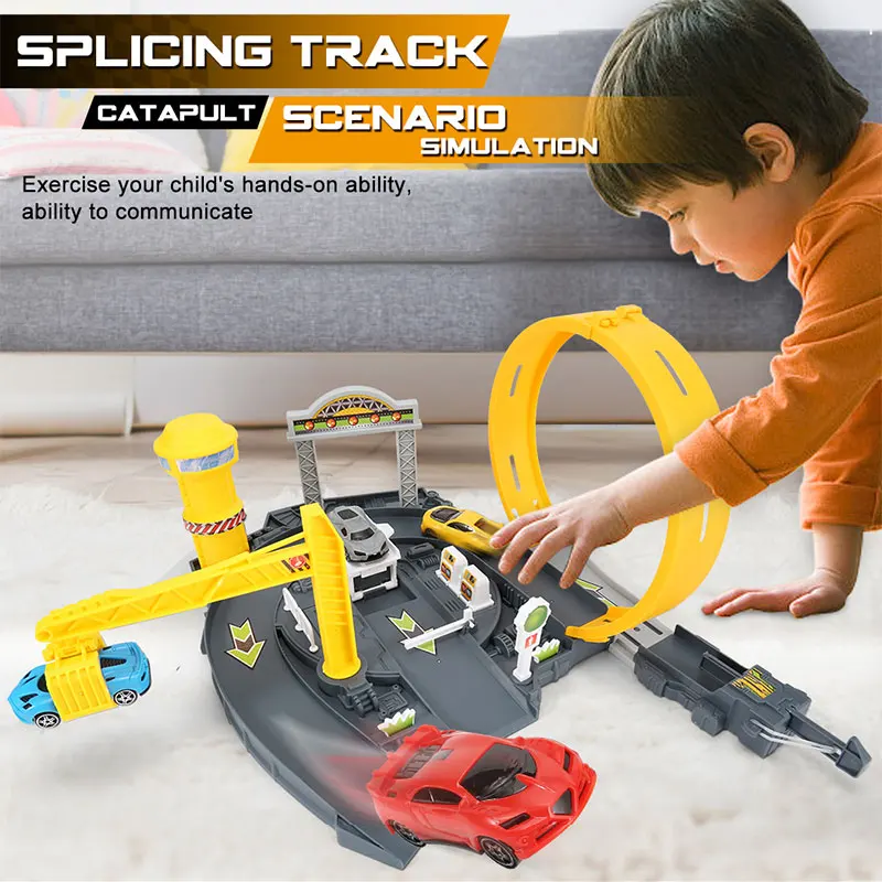 

Runway Car Assembly Car Toys Multicolor Rail Cars Decor Assembly Kids Assembly Blocks Diy Game Rail Toy Creative Collection