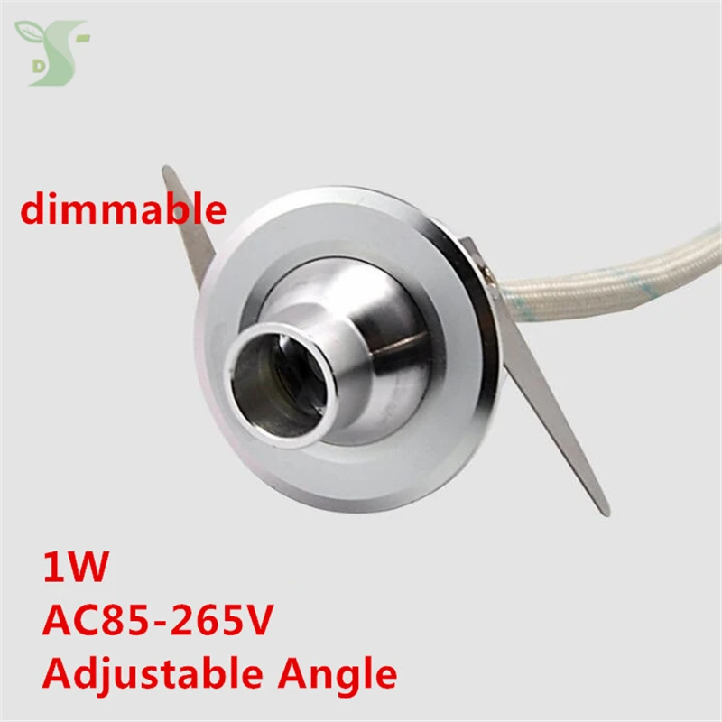 

1W white/warm white led cabinet light mini led dimmable downlight 85-265v CE ROHS ceiling lamp 10pcs/lot free shipping