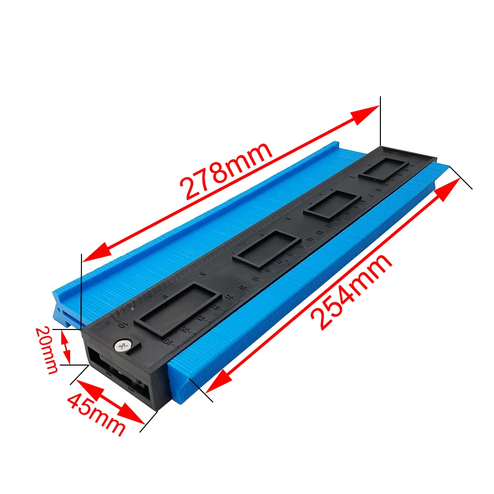 Пластиковый профиль копировальный Калибр контурный Калибр Дубликатор стандартный 1" и 5" Ширина древесины маркировочный инструмент