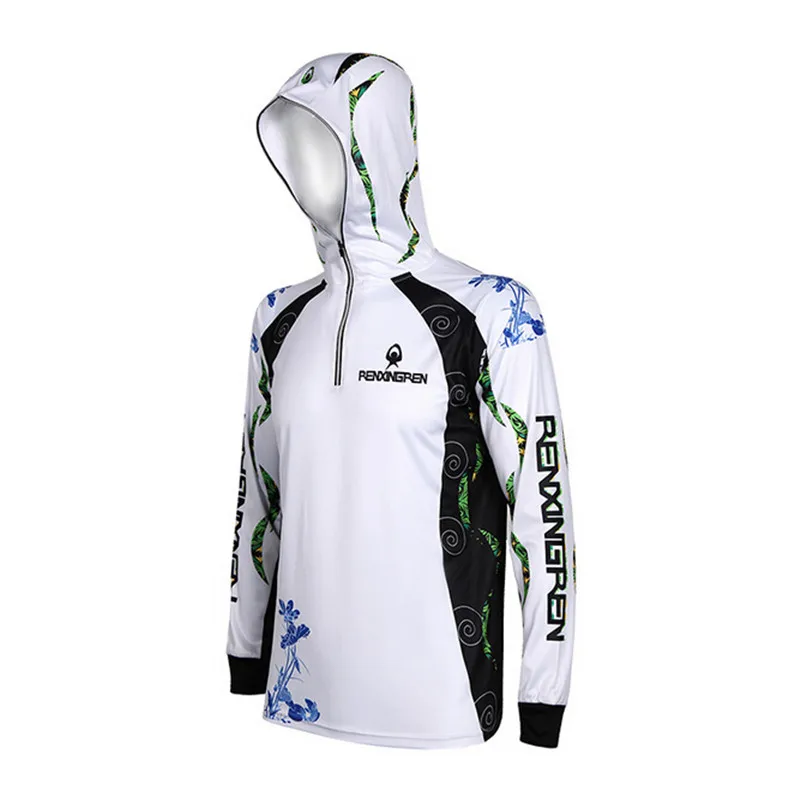 

High quality Brand Fishing Clothes UV Protection breathable Quick-drying Breathable Hooded Fishing Shirt Size 5XL chemise homme