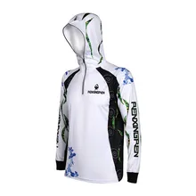 High quality Brand Fishing Clothes UV Protection breathable Quick-drying Breathable Hooded Fishing Shirt Size 5XL chemise homme