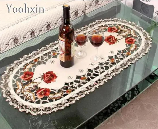 الساخن الحرير التطريز الجدول مكان حصيرة سادة القماش الدانتيل كوب الزفاف الطعام الشاي قاعدة أكواب القهوة الزجاج القدح تحديد الموقع شرشف الطا...