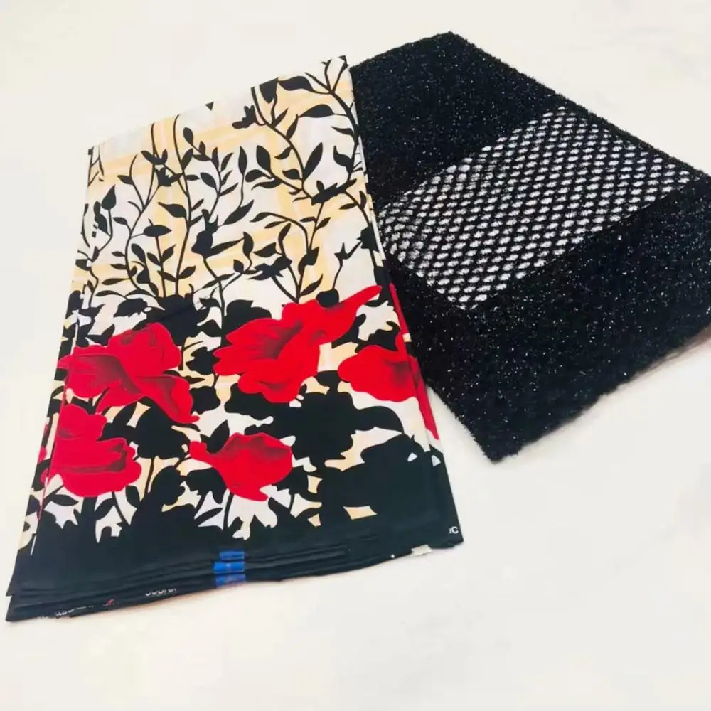 

Swiss voile lace in Switzerland high quality 2.5+3 java wax fabric newest Dubai lace African French fabric LSS109