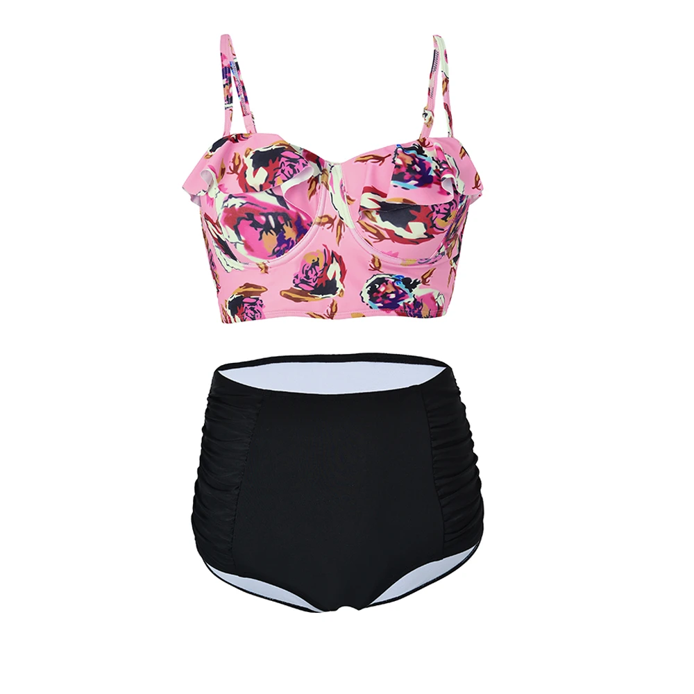 

New High Waist Ladies Split Summer Sexy Swimsuit Backless Bikini Swimwear Women Swimsuit Female Beach Bathing Suit