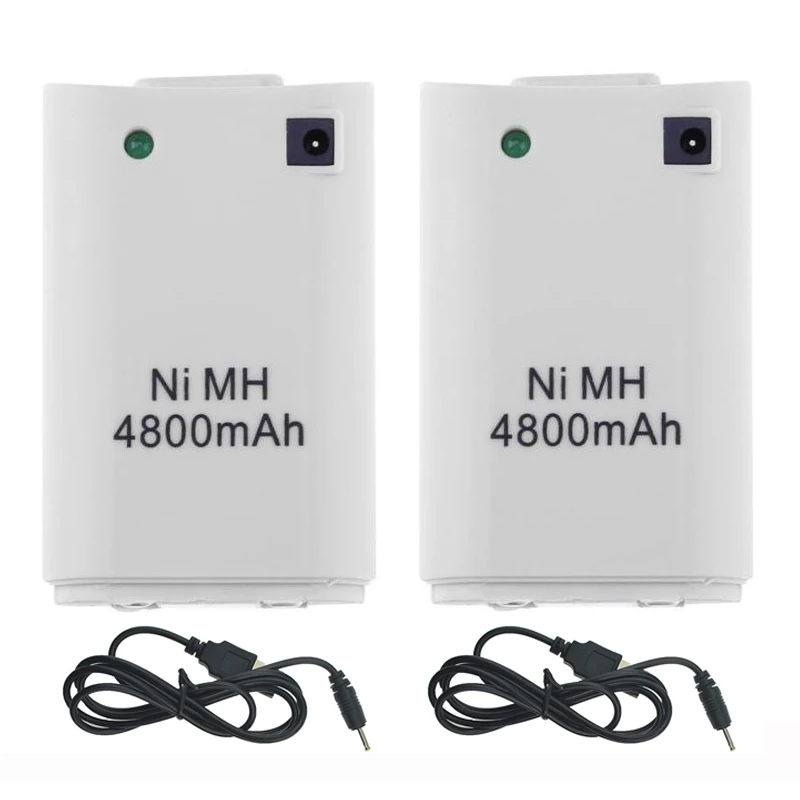 2x4800 mAh аккумулятор для Xbox 360 контроллер беспроводной Аккумулятор для джойстика Xbox 360 Bateria пакет замена