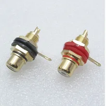 Пара разъем банана позолоченная медь RCA разъем RCA стерео усилитель динамики высокого качества