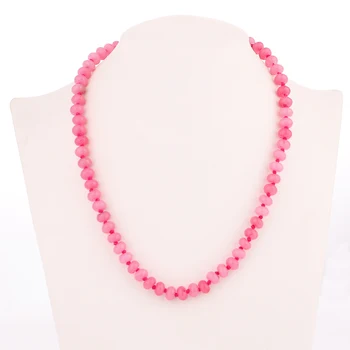 

3A Natural pink healing crystal Chakra Mala Unique Tassel Necklace Women Meditation Necklace Knotted Pearl Yoga Necklace Jewelry