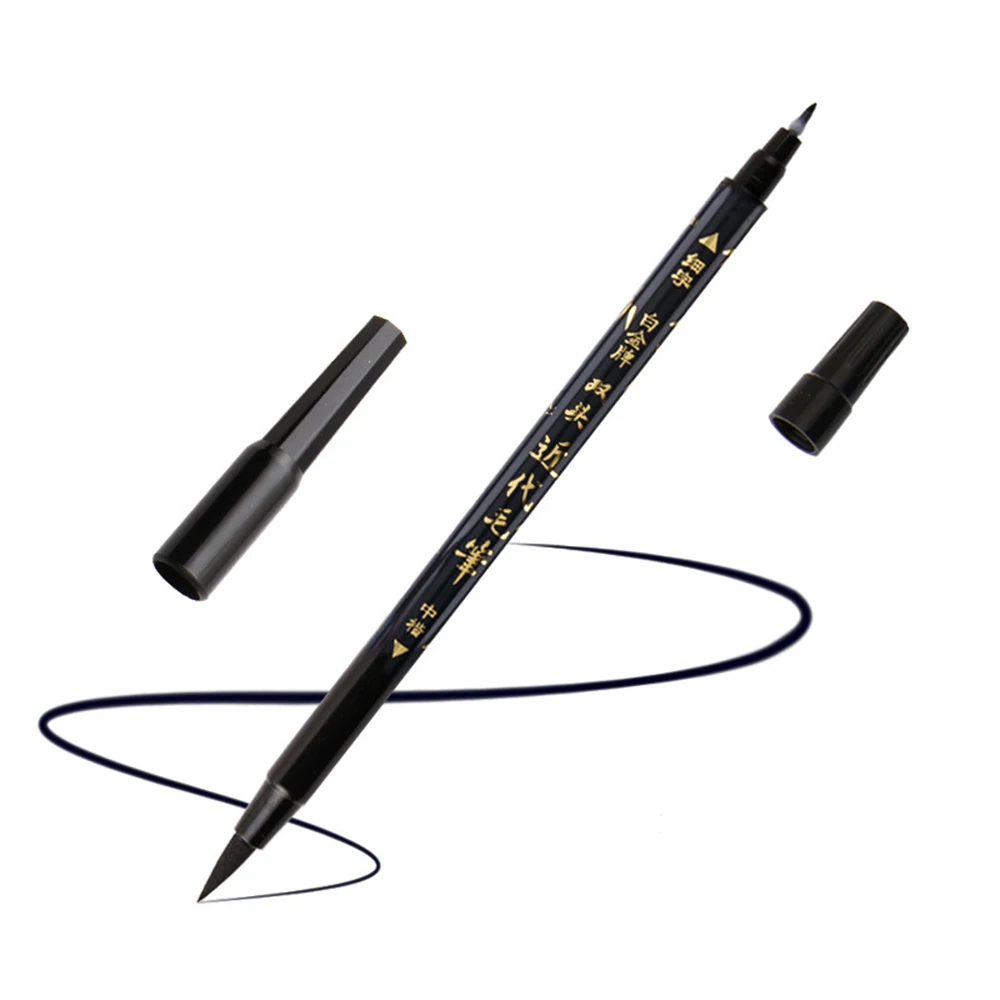 

2 in 1 Double Head Calligraphy Brush Soft Brush Felt Tips Pens Signature Manga Drawing Writing Art Marker School Supplies