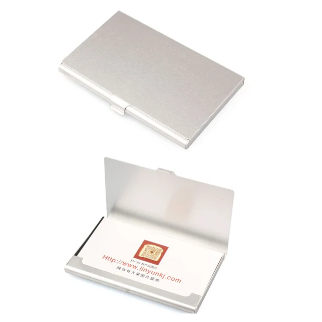 creative aluminum holder metal box cover credit business