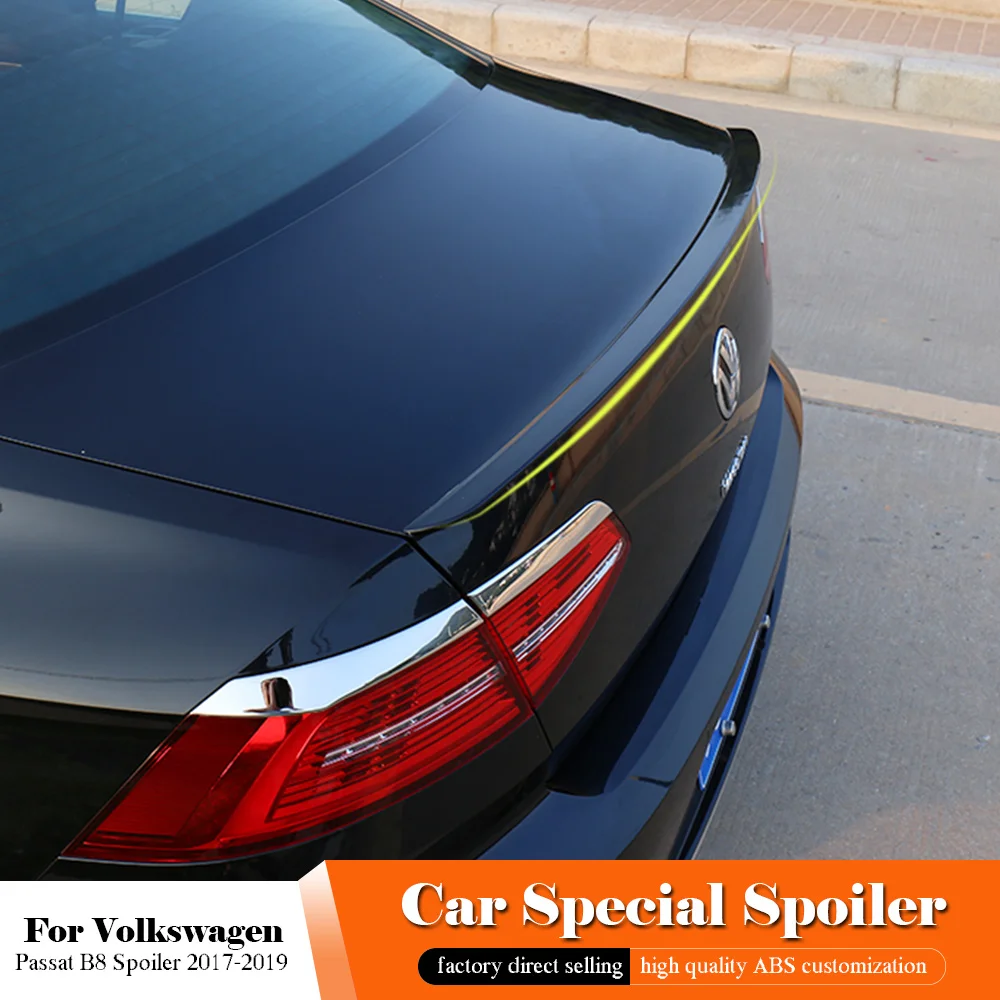 Спойлер для Volkswagen Passat B8 2017 2018 2019 черный спойлер стайлинга автомобиля наружный