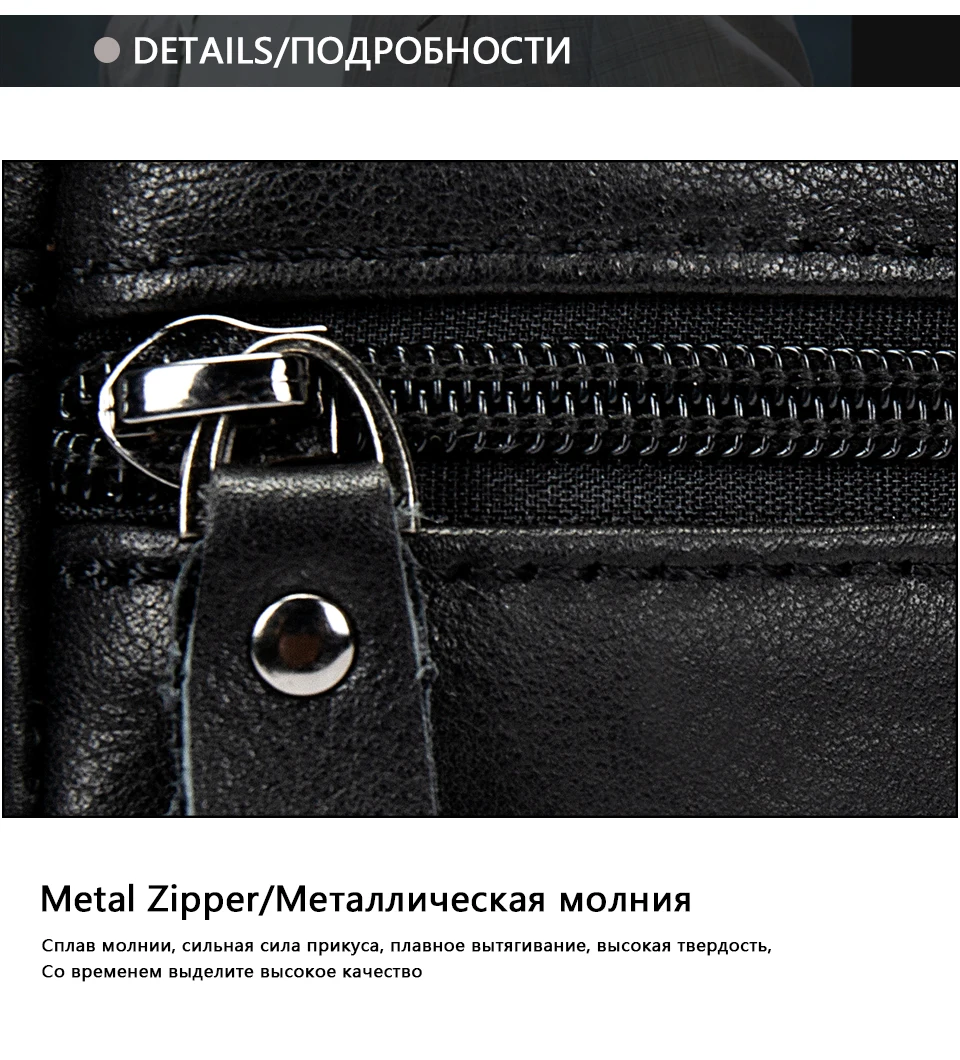 Men's Shoulder Bag for Men Crossbody Bags Genuine Leather Flap Small Male Bussiness Handbags with Zipper Messenger Bag 16