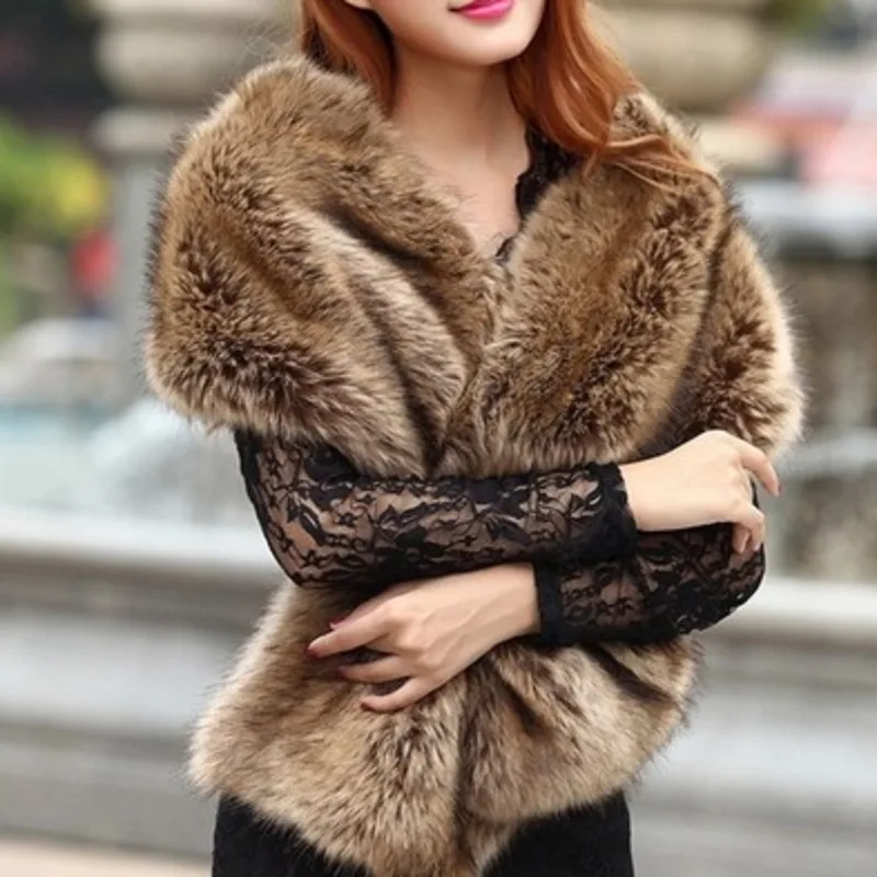 

LANMREM 2020 Spring New Casual Fashion Temperament Women Loose Plus Solid Color Fur Scarf Shawl TC591