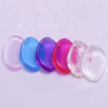 Новые прозрачные кремнезема безупречный Косметическая пудра Puff силиконовый гель Пуховки для Пудры Губка Уход за кожей лица смешивания составляют Puff