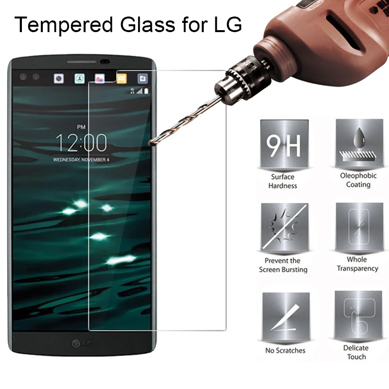 Закаленное стекло Защитное для LG X Screen Power 2 V40 V30 ThinQ прозрачная Защита экрана Stylus 3