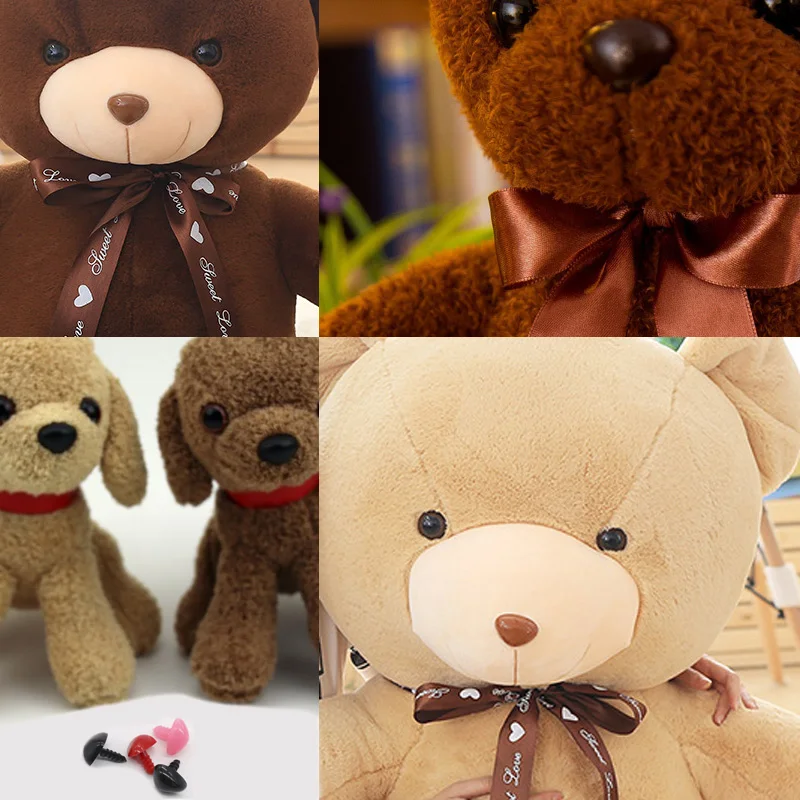 Новейшая модель; 100 шт./пакет 11*1 мм Пластик Треугольники бархат носы, кнопки глаза "сделай сам" для игрушечного медведя DIY защитные аксессуары для носа для куклы игрушки
