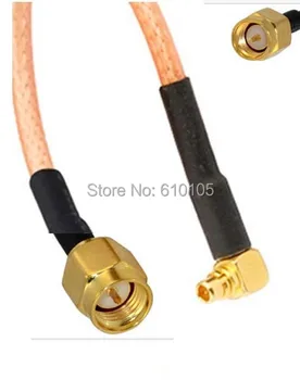 

20pcs/lot SMA Male to MMCX Male Plug RA Pigtail Cable RG316 Cable 20cm