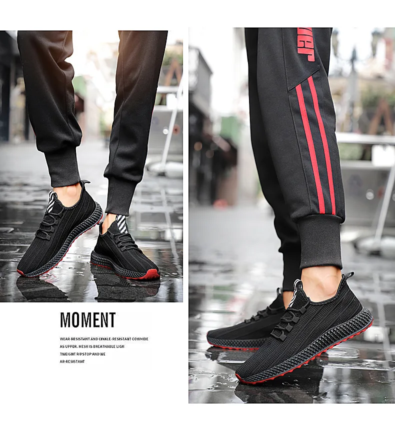 Новинка; мужская повседневная обувь; черные дышащие кроссовки; zapatillas hombre; высокое качество; Flyknit; тканая обувь для мужчин; Tenis Masculino Sapato