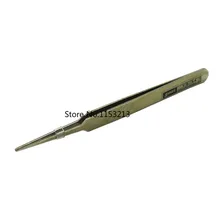 5pcs/lot Stainless Steel straight tip tweezer Watchmaker Repair Antistatic Jewelry Tweezers pick up tools jeweller type forceps